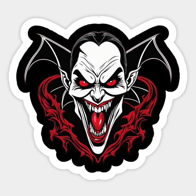Scary vampire Halloween design Sticker by Edgi